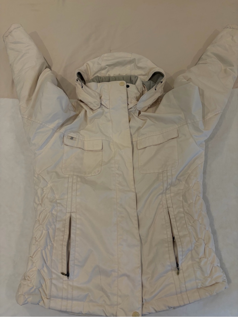 Columbia Women's Cream Ski Jacket with Hood
